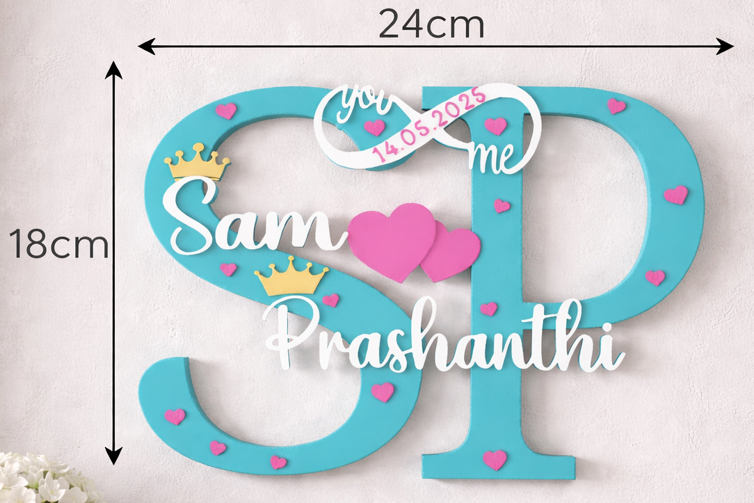 Customized Couple Name Showpiece