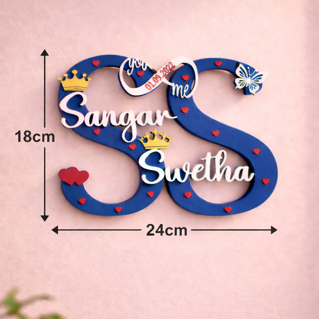 Customized Couple Name Showpiece
