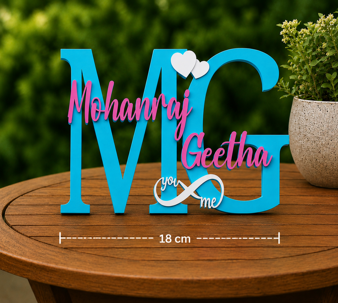 Personalized Couple Name Showpiece with Infinity Love