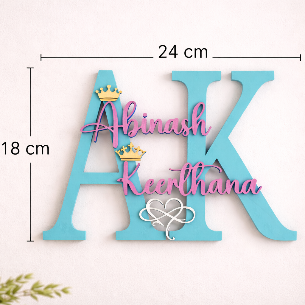 Customized Couple Name Showpiece