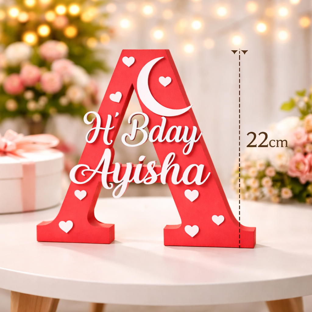 Personalized Alphabet Birthday Name Showpiece