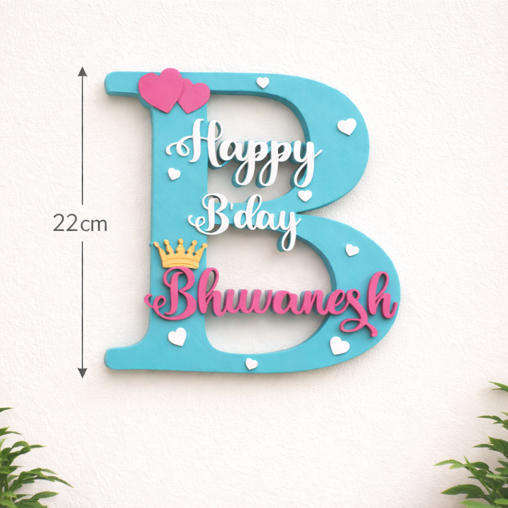 Personalized Birthday Name Letter Showpiece