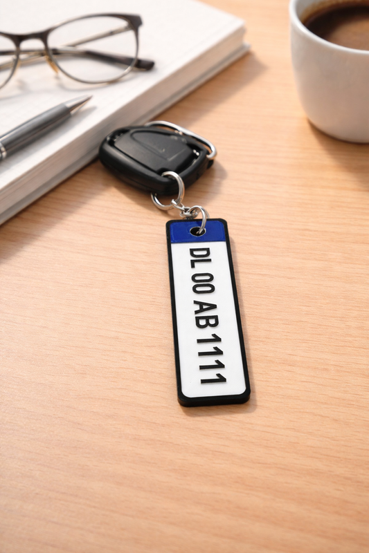 Custom Vehicle Number Plate Keychain