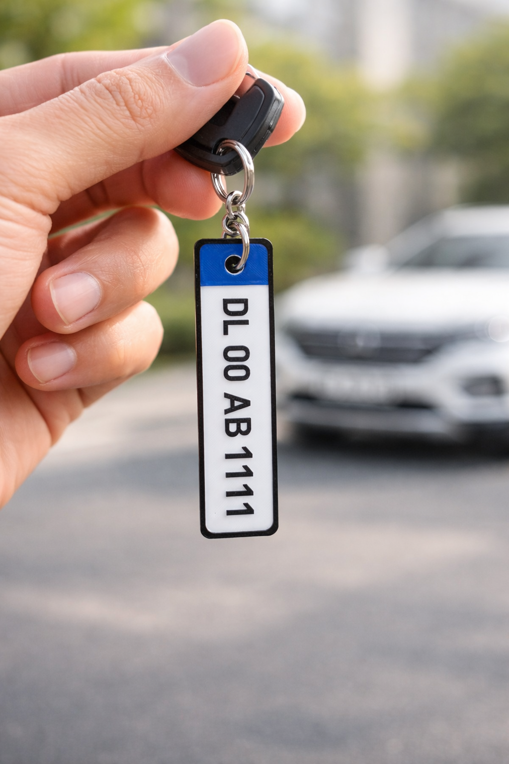 Custom Vehicle Number Plate Keychain