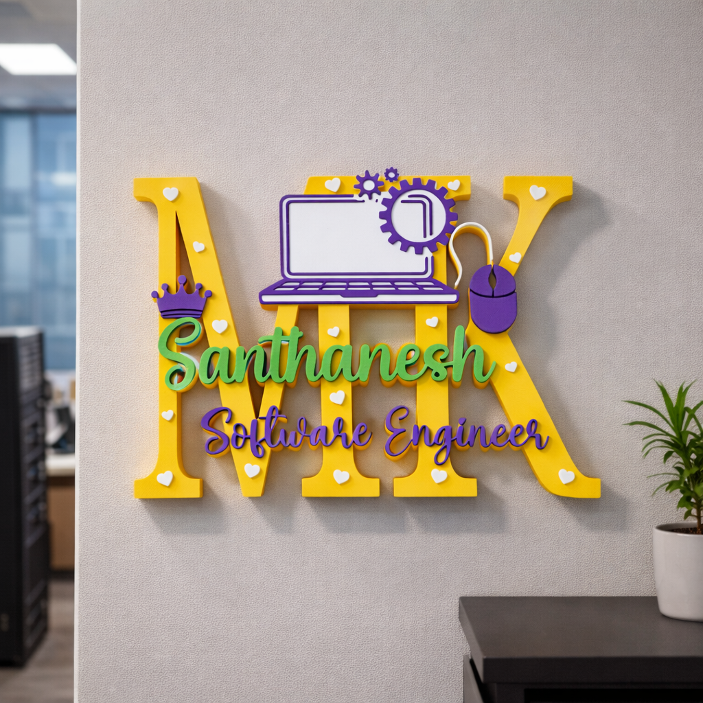 Personalized Software Engineer Showpiece with Initials