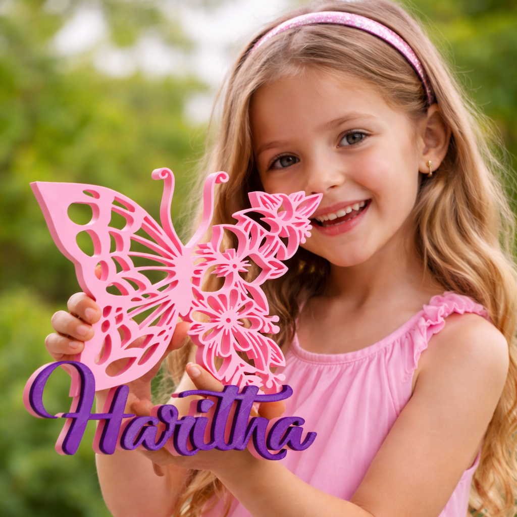 Personalized Butterfly Name Wall Decor