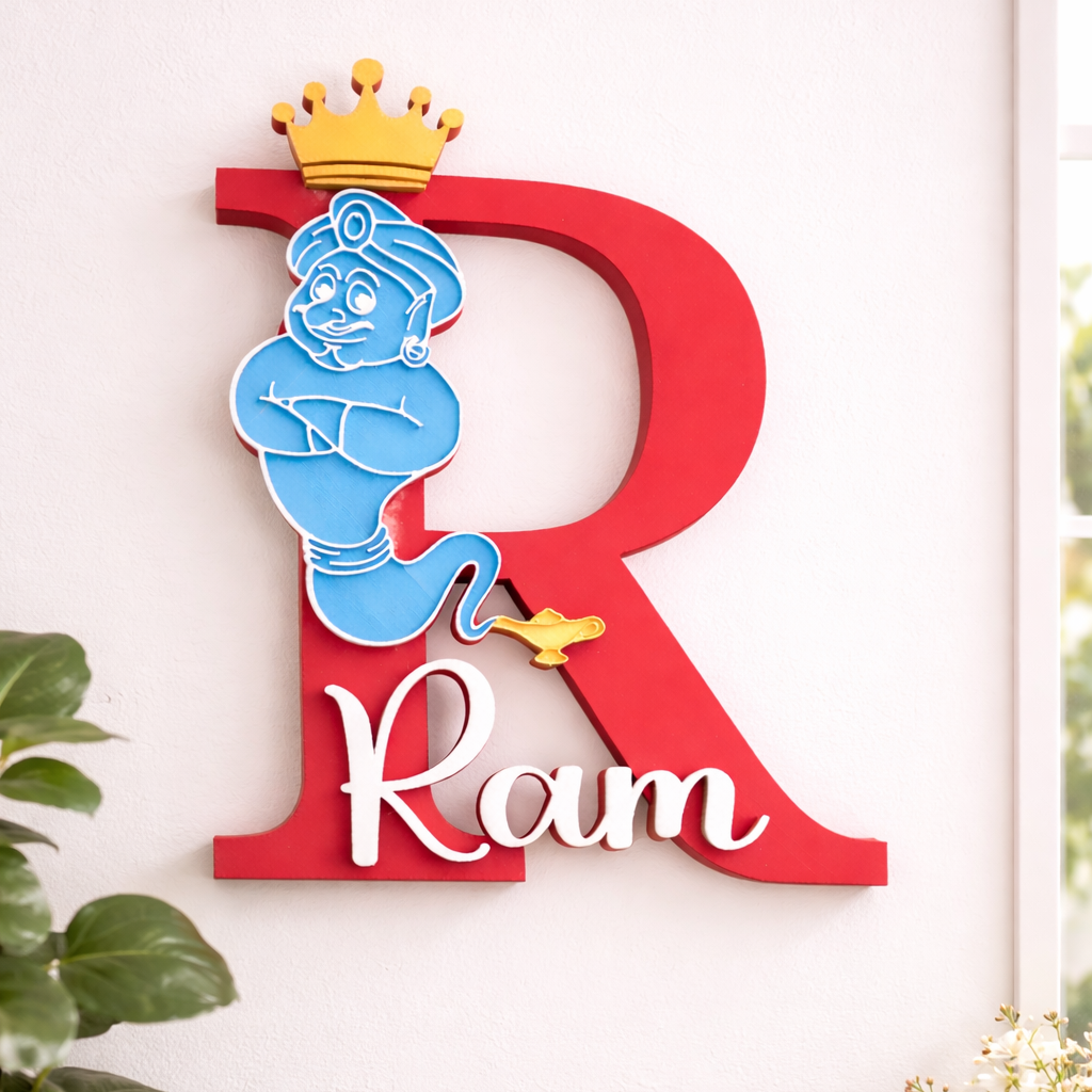 Personalized Genie Theme with Initial and Name
