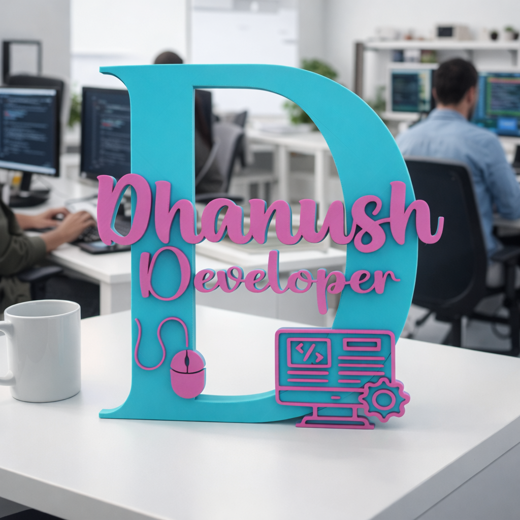 Personalized IT Designation with Name and Initial Showpiece