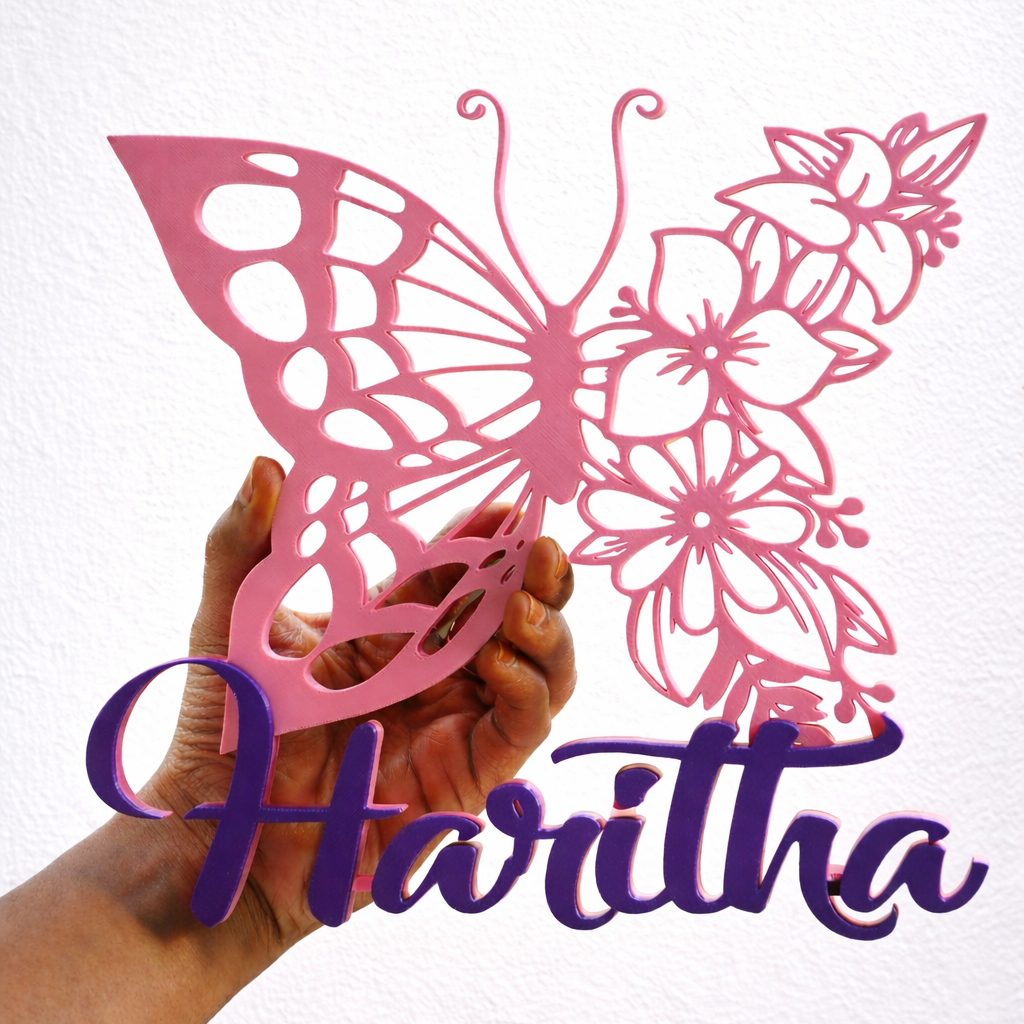Personalized Butterfly Name Wall Decor