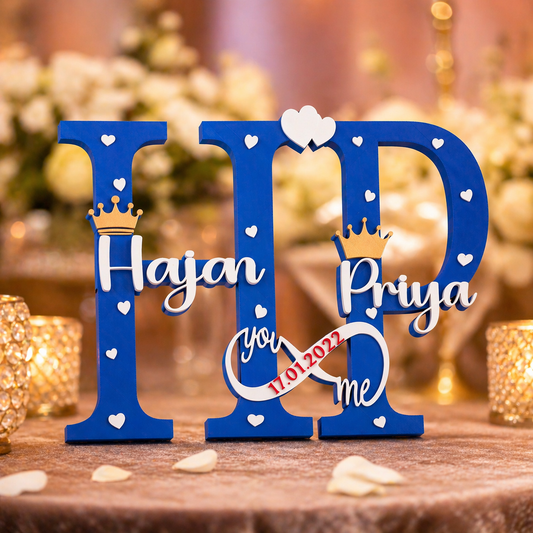 Personalized Couple Name Showpiece with Date
