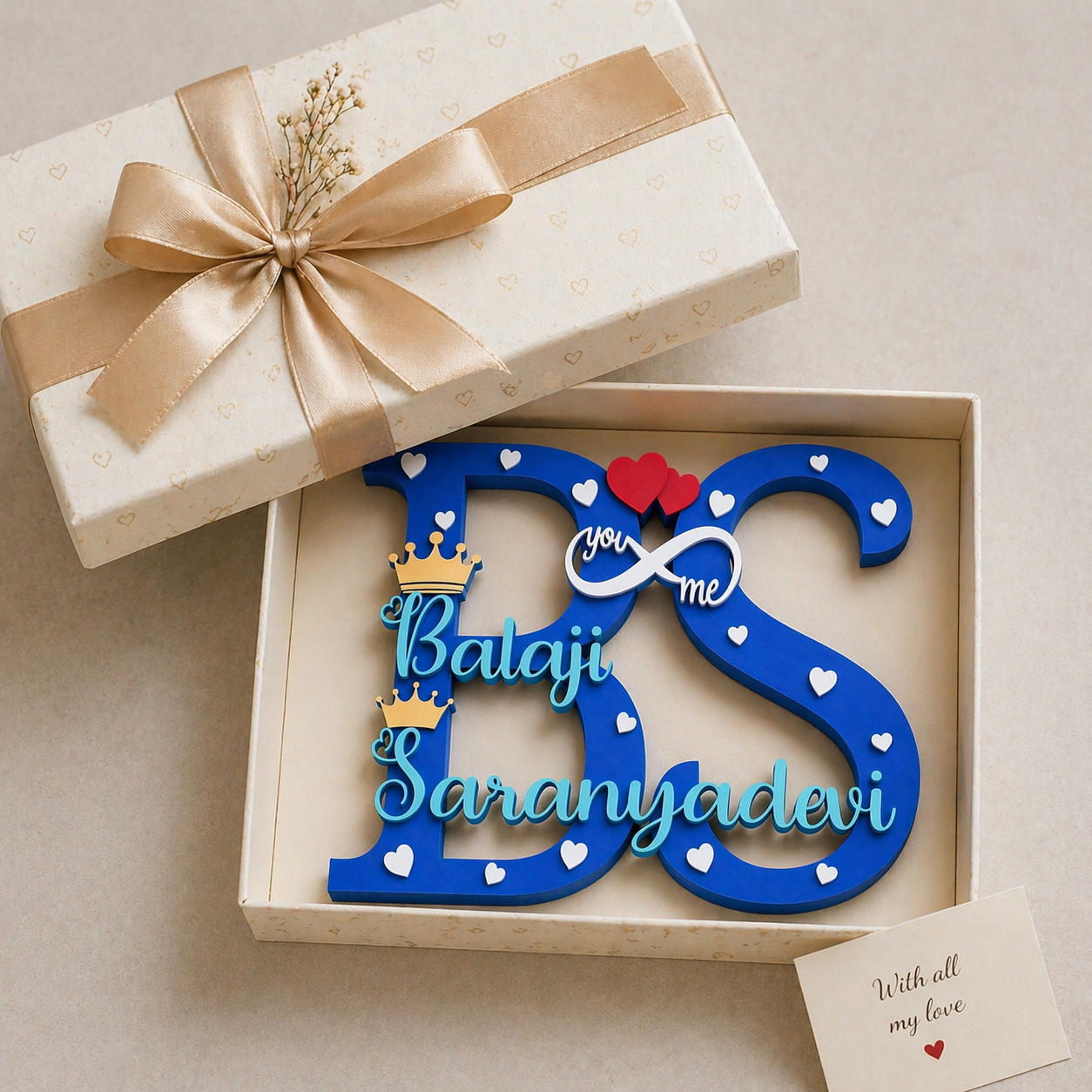 Personalized Couple Name Showpiece with Infinity