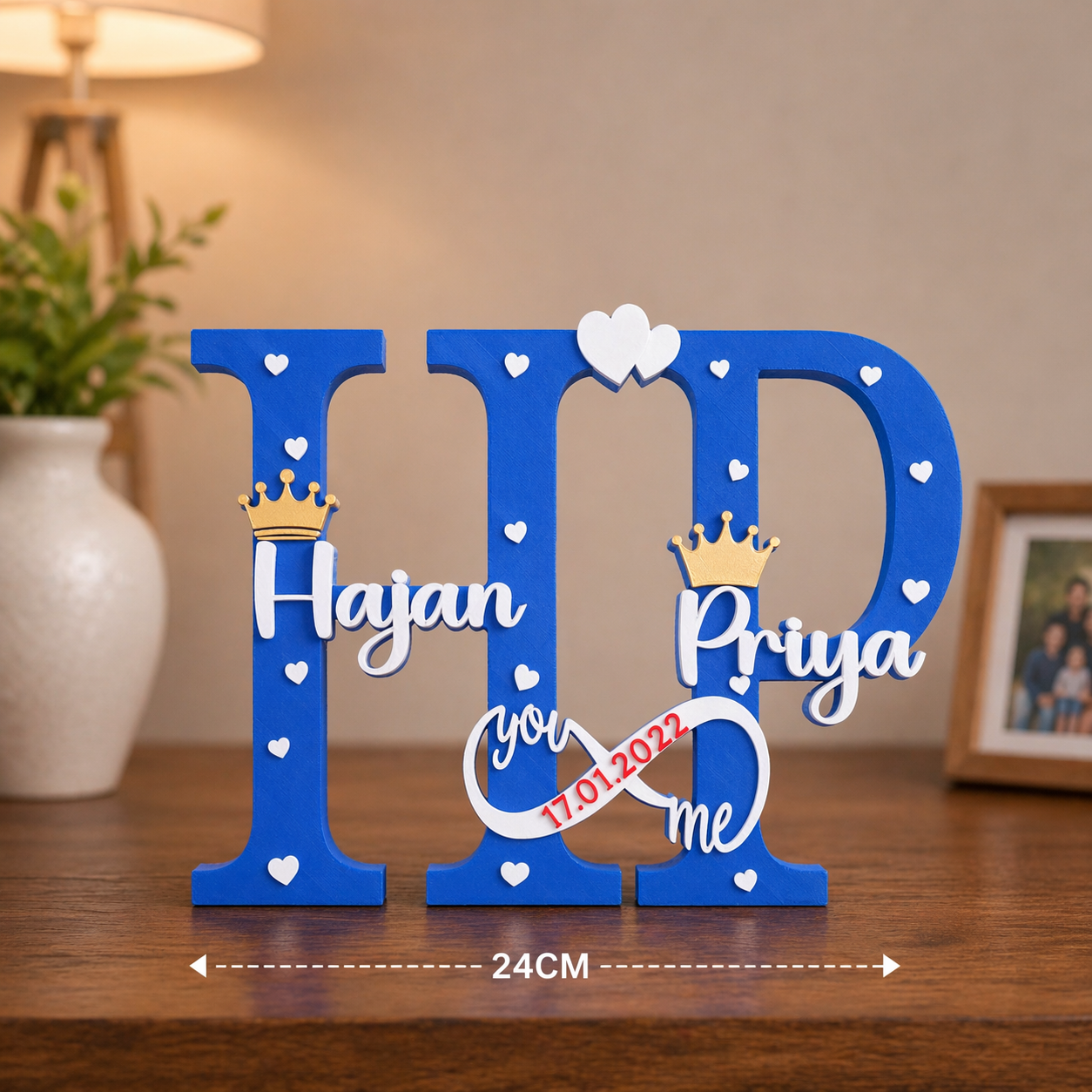 Personalized Couple Name Showpiece with Date