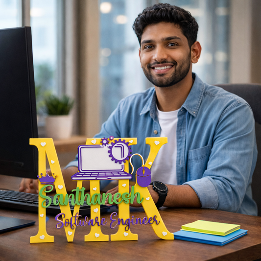 Personalized Software Engineer Showpiece with Initials