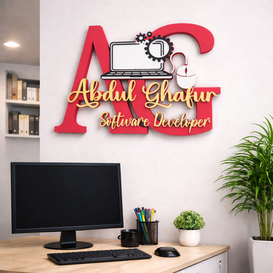 Personalized Software Developer Showpiece with Initials