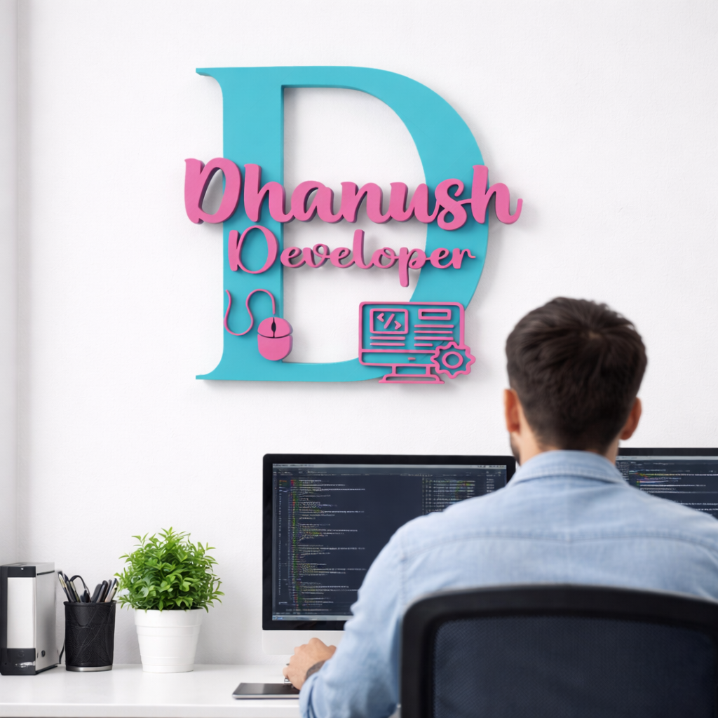 Personalized IT Designation with Name and Initial Showpiece