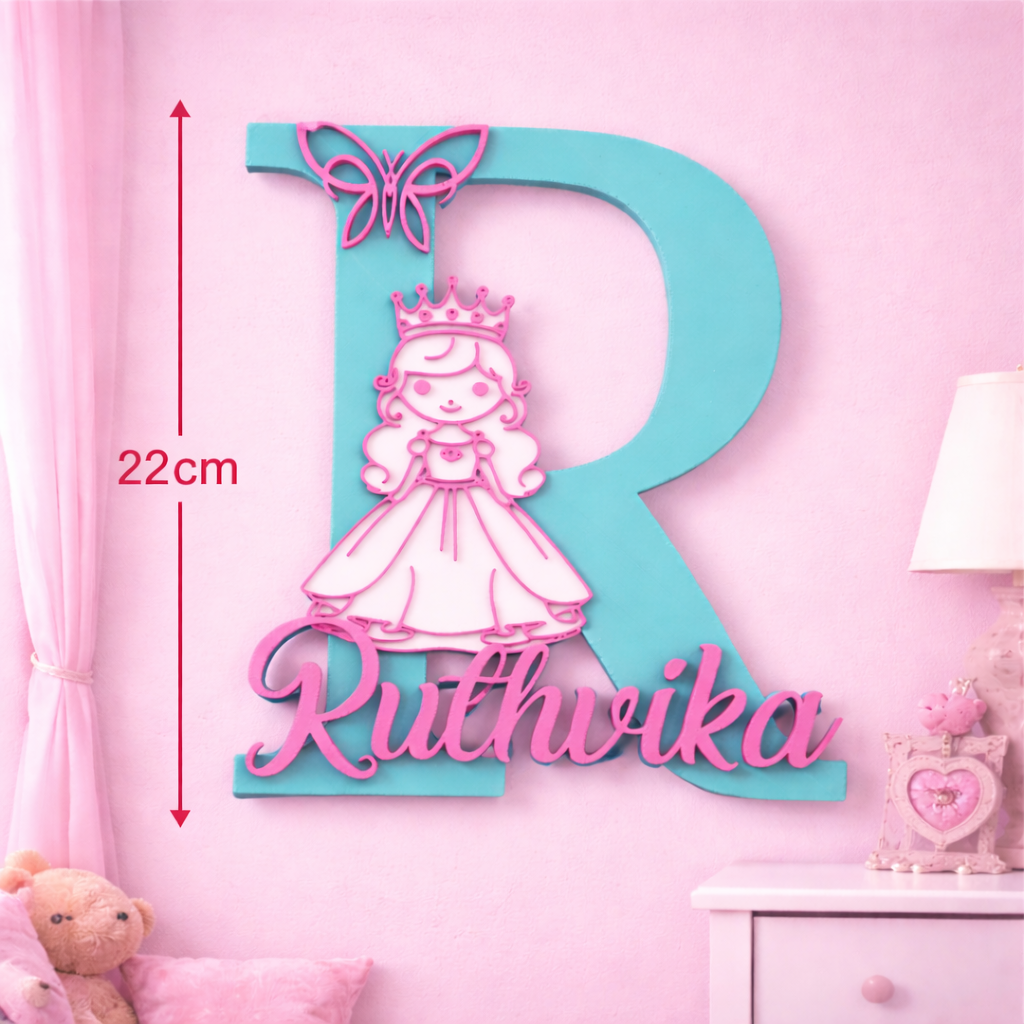 Personalized Barbie Name Showpiece with Butterfly