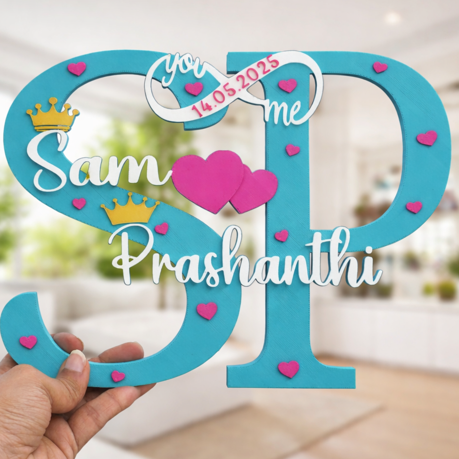 Customized Couple Name Showpiece