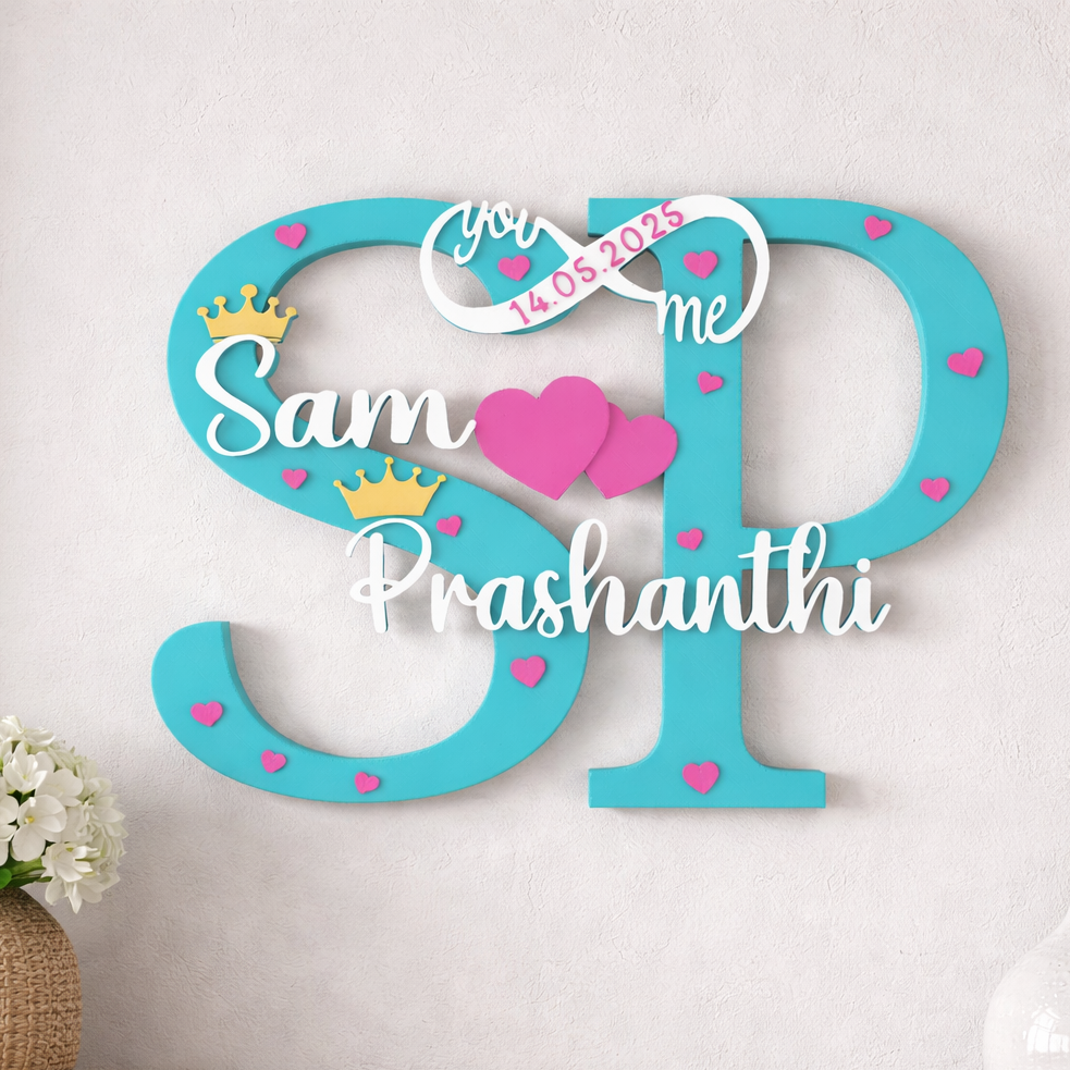 Customized Couple Name Showpiece