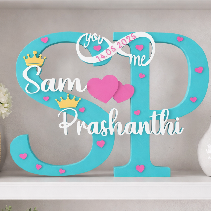 Customized Couple Name Showpiece