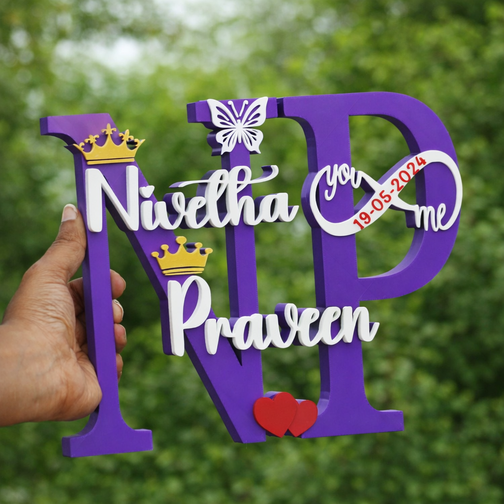 Customized Couple Name Showpiece