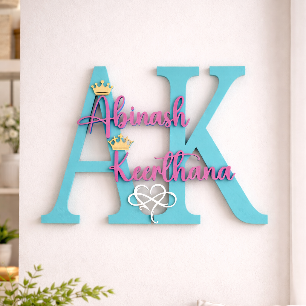 Customized Couple Name Showpiece