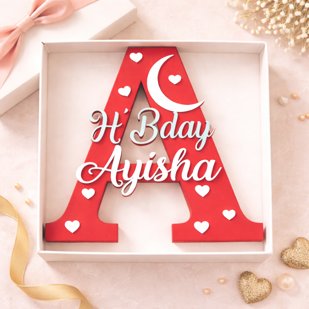 Personalized Alphabet Birthday Name Showpiece