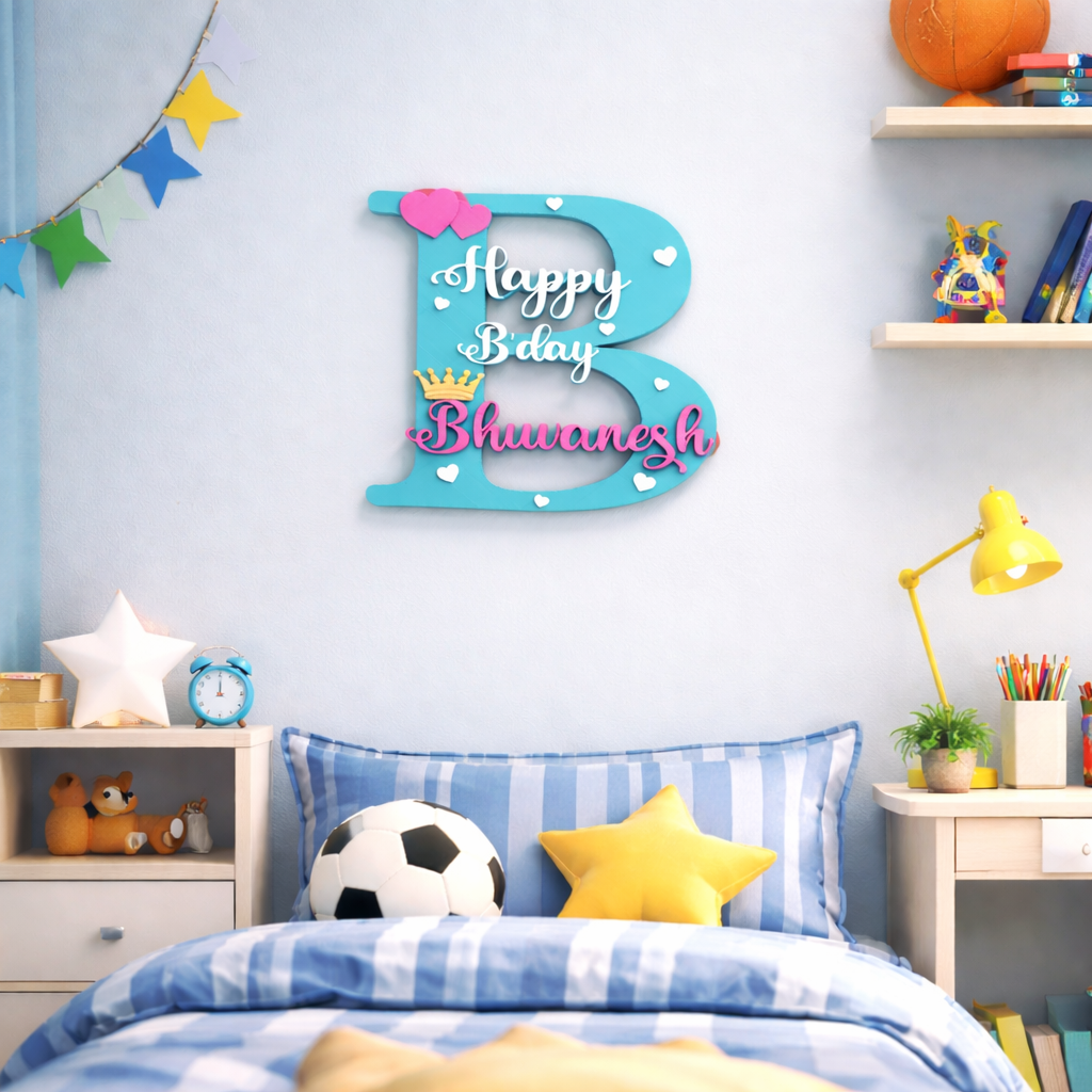Personalized Birthday Name Letter Showpiece