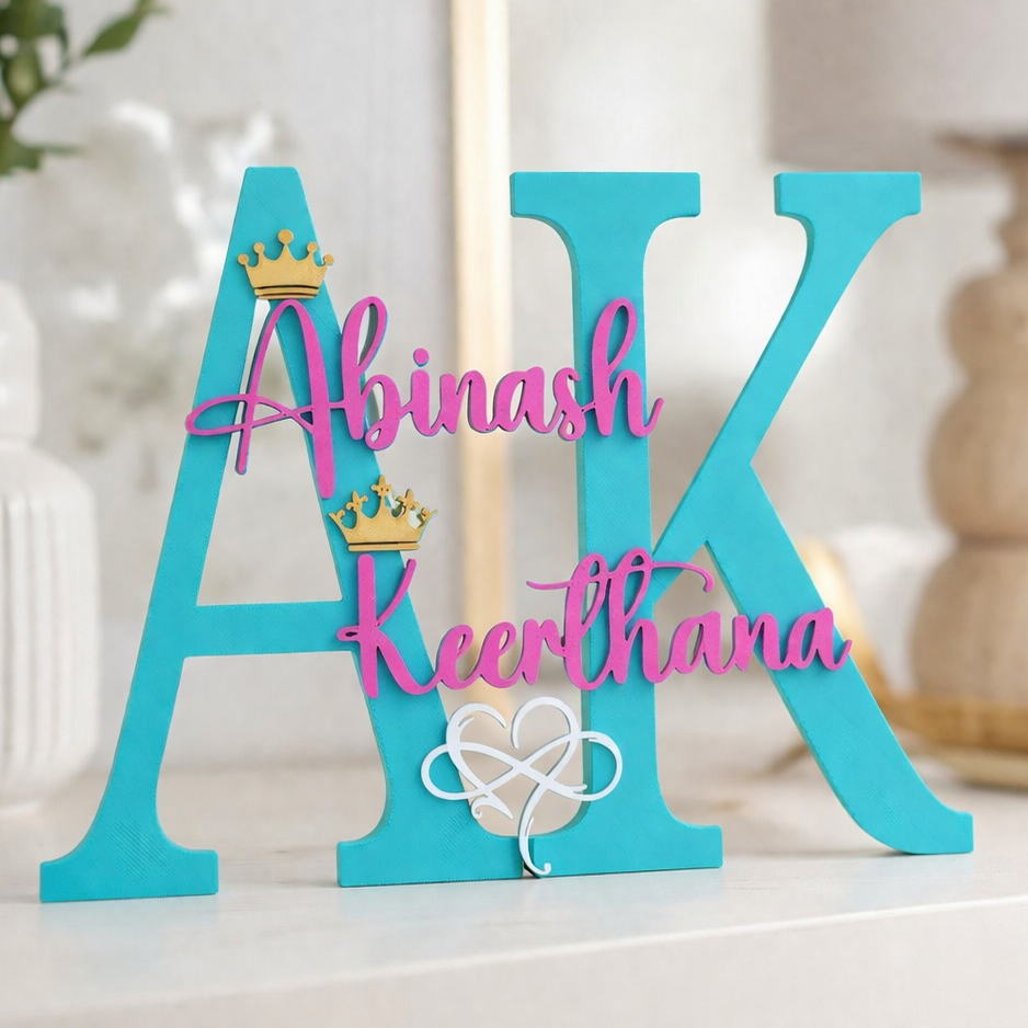 Customized Couple Name Showpiece