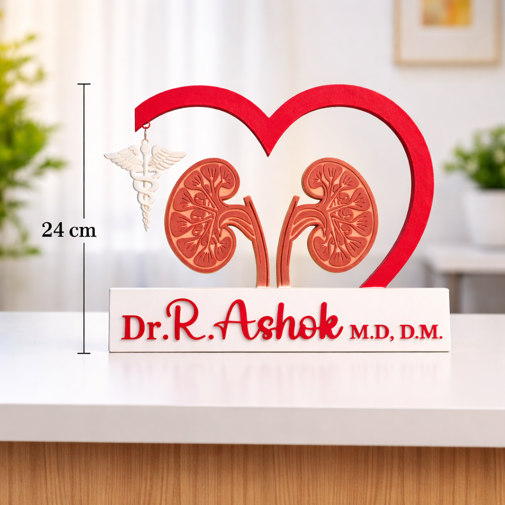Personalized Nephrologist Showpiece with Heart Frame