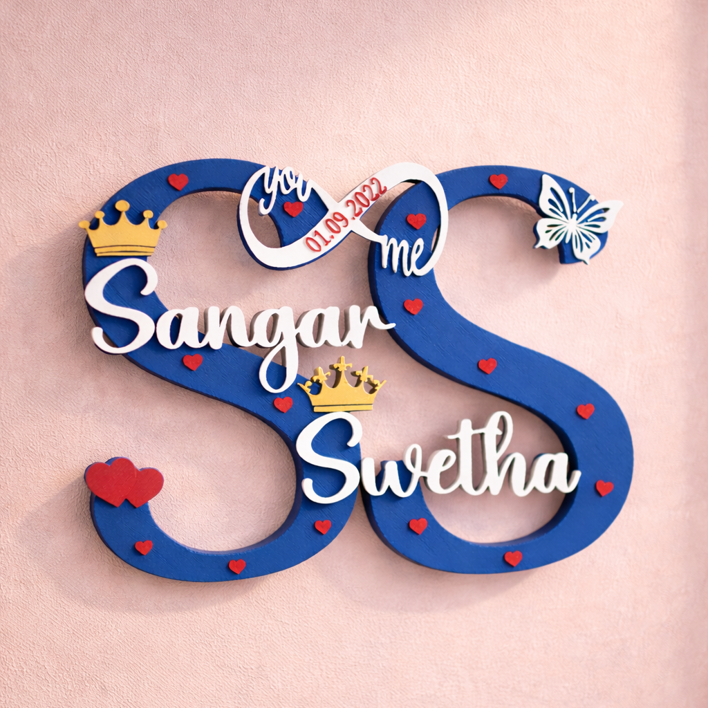 Customized Couple Name Showpiece