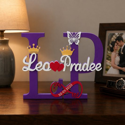 Personalized Couple Name Showpiece with Date
