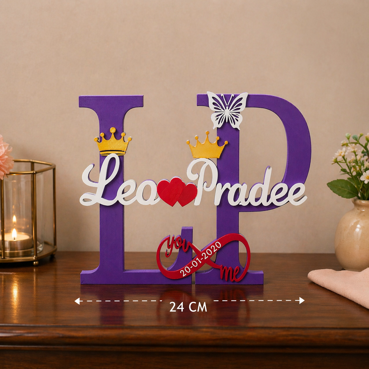Personalized Couple Name Showpiece with Date