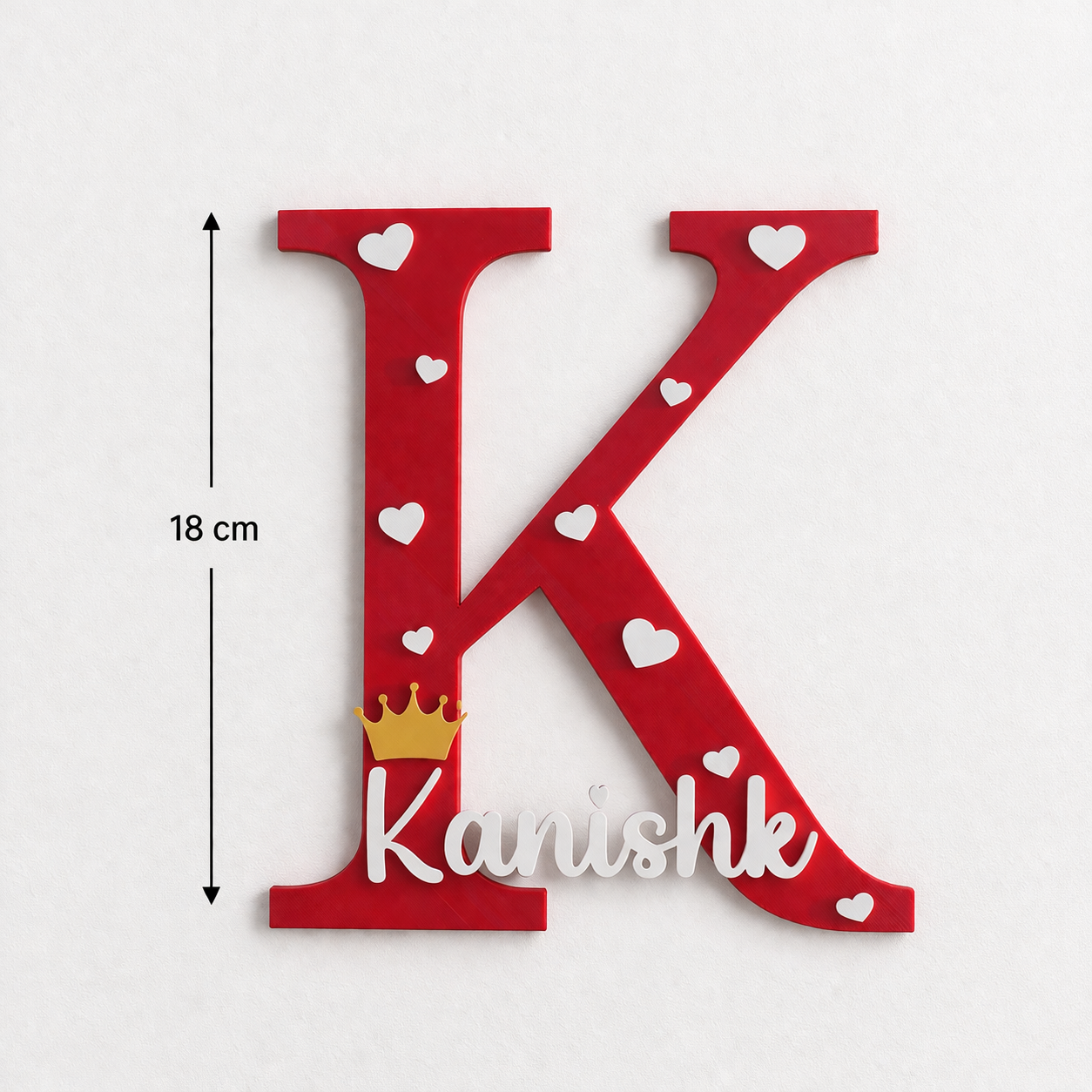 Personalized Crown Name Initial Showpiece