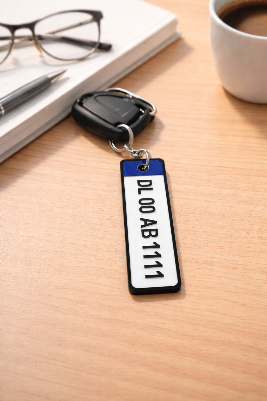Custom Vehicle Number Plate Keychain