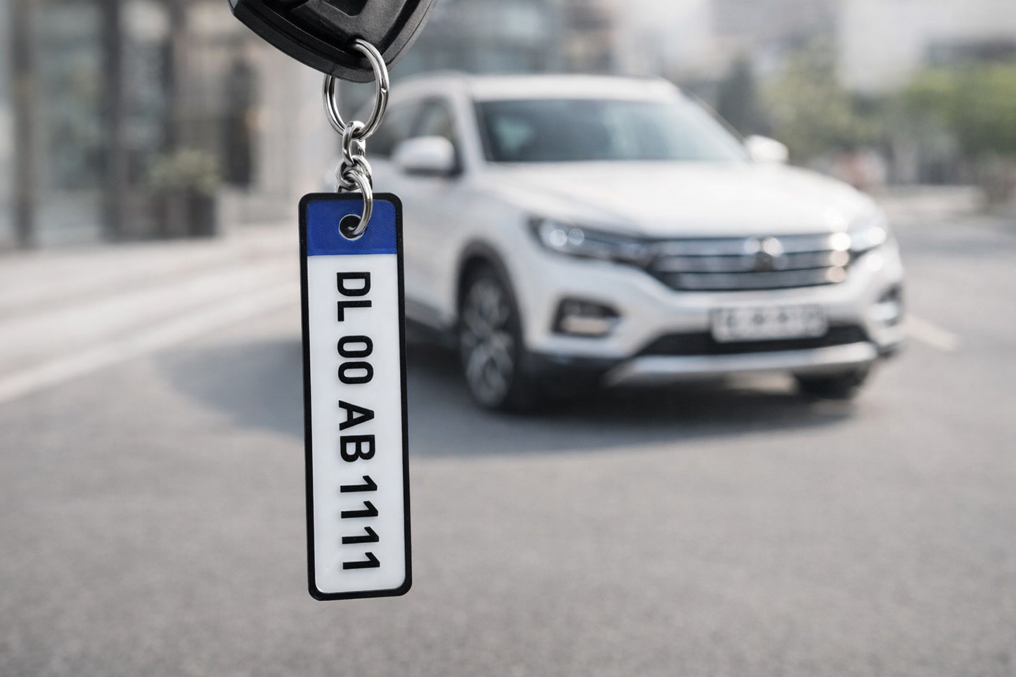Custom Vehicle Number Plate Keychain