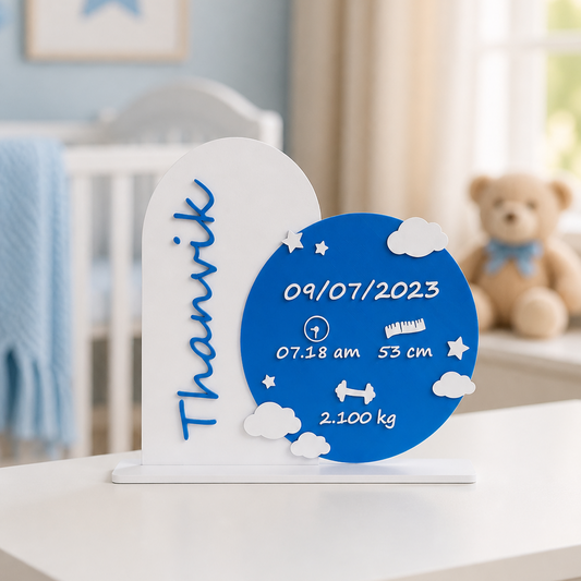 Personalized Baby Birth Details Name Board