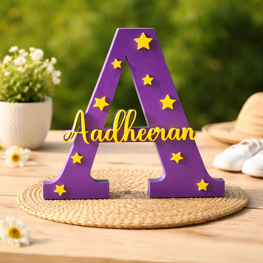Personalized Name Initial Showpiece with Star Design