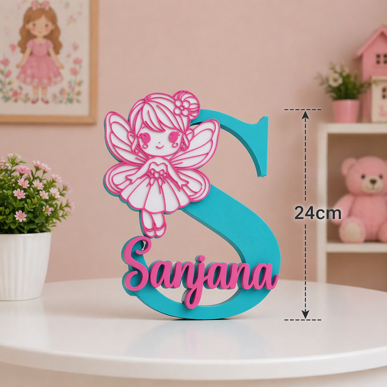 Personalized Fairy Name Letter Showpiece