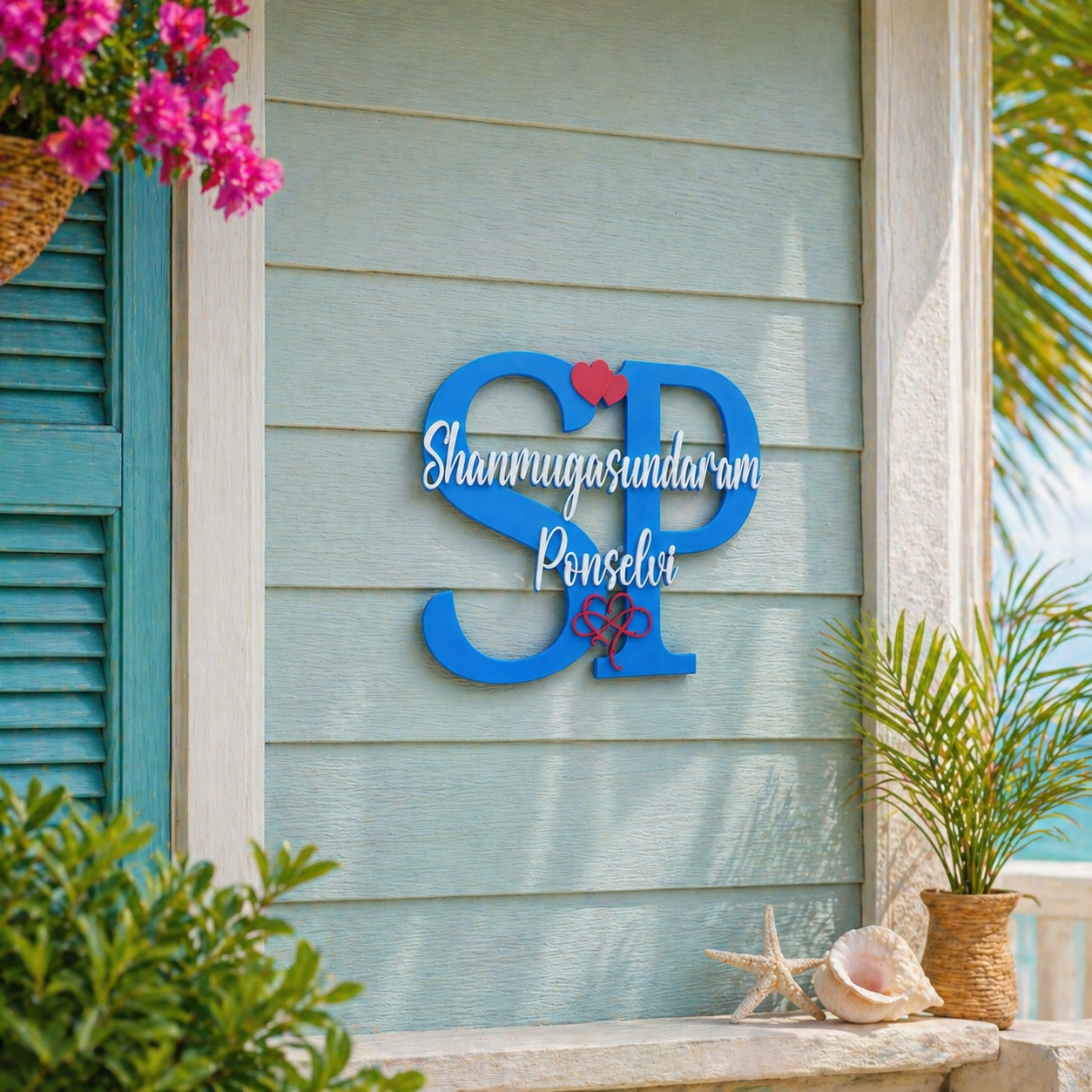 Personalized Couple Name showpiece with Initials